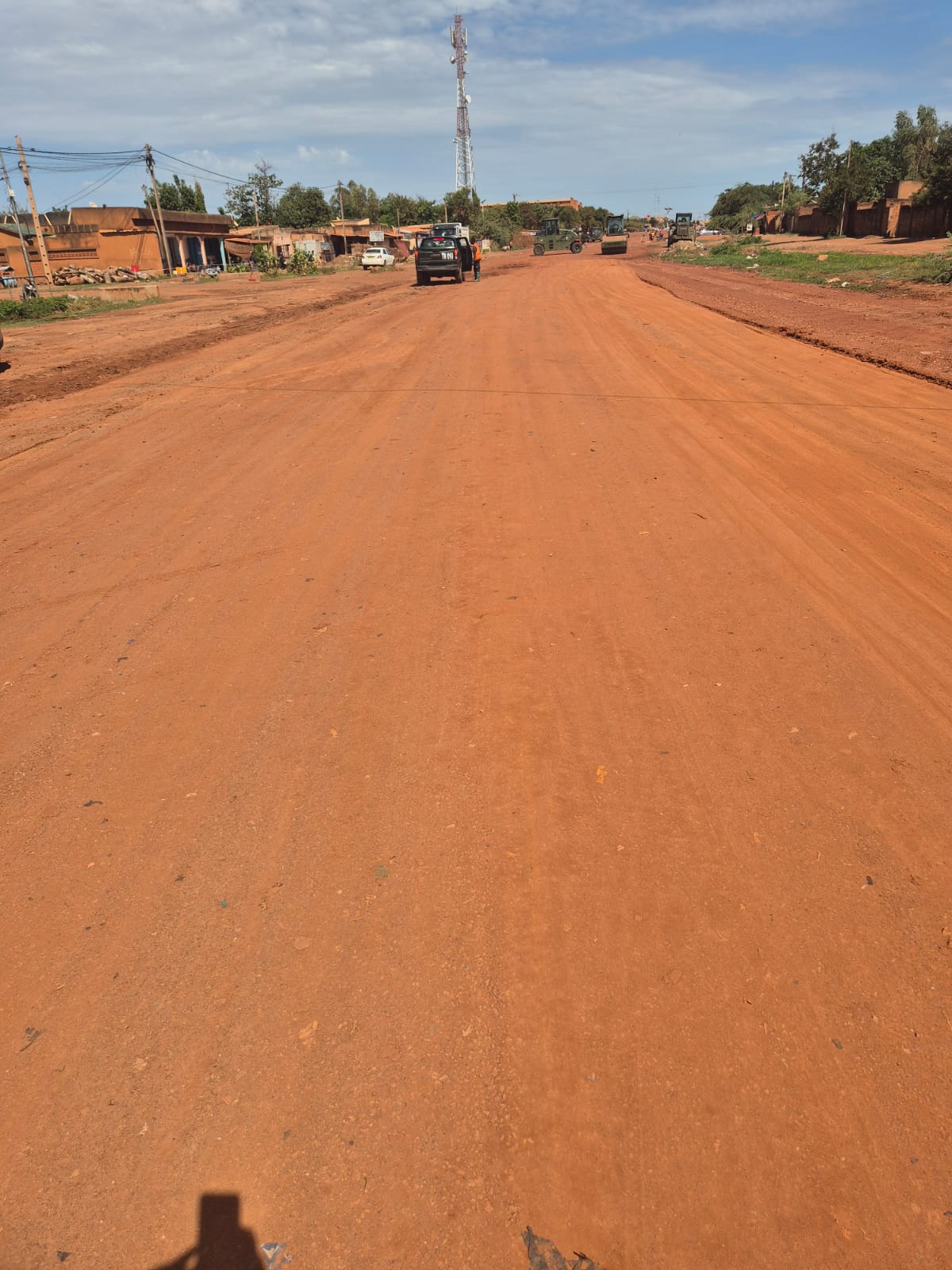 Travaux routiers à Ouagadougou, Burkina Faso