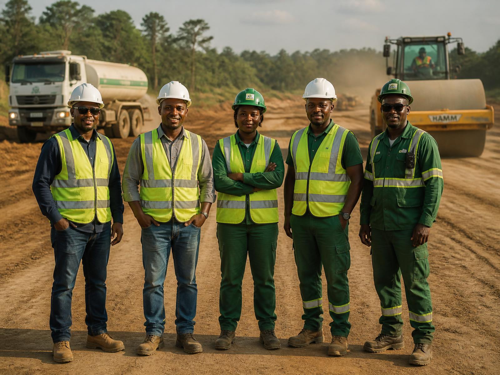 Équipe Midwest Africa sur un chantier